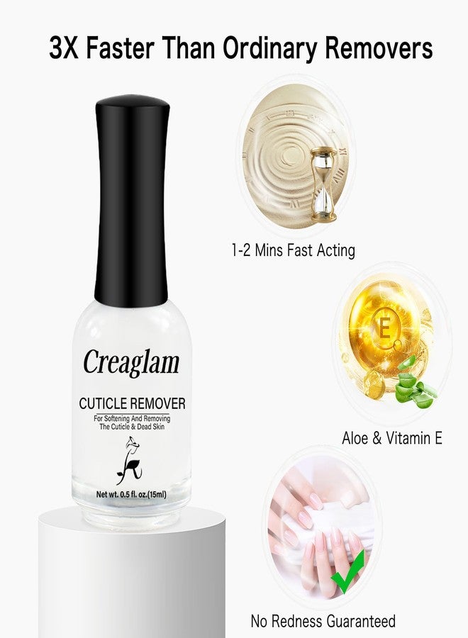 Creaglam Cuticle Remover Liquid, Instant Cuticle Softener for Dry Damaged Nails - No Tool No Soaking Required, Moisturizing & Repair Formula, 0.5 Fl Oz - Image 2